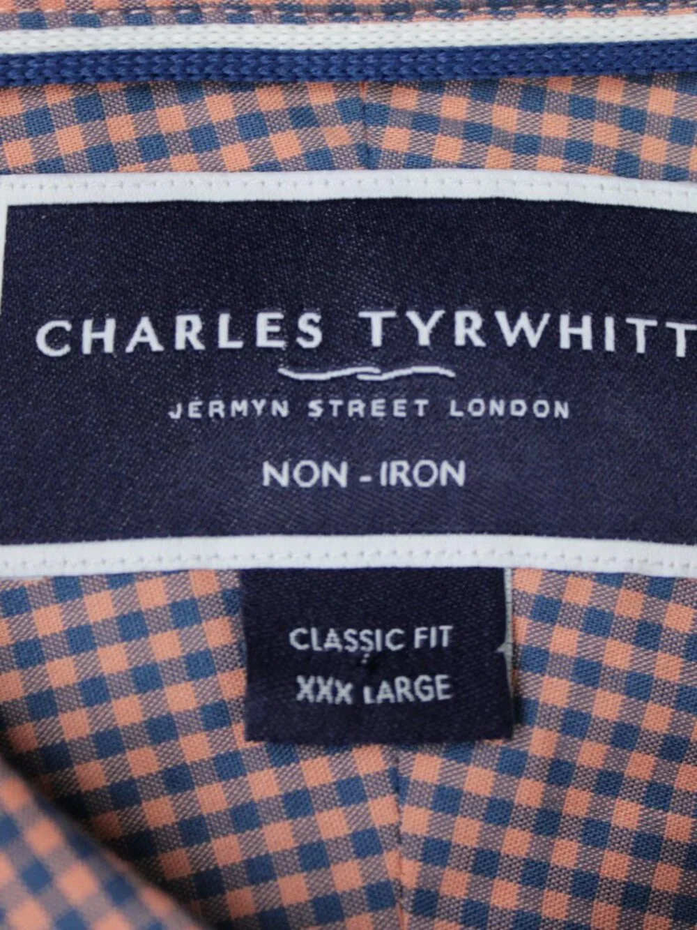 Charles Tyrwhitt Stretch Shirt NWT Mens 3XL Pink/Blue Non-Iron Classic Fit S/S